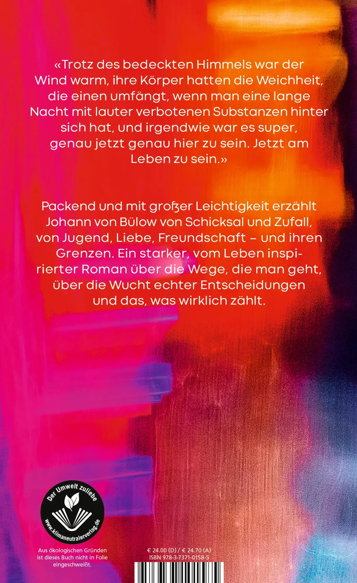 Rückseite: 9783737101585 | Roxy | ROMAN | Johann von Bülow | Buch | 336 S. | Deutsch | 2023