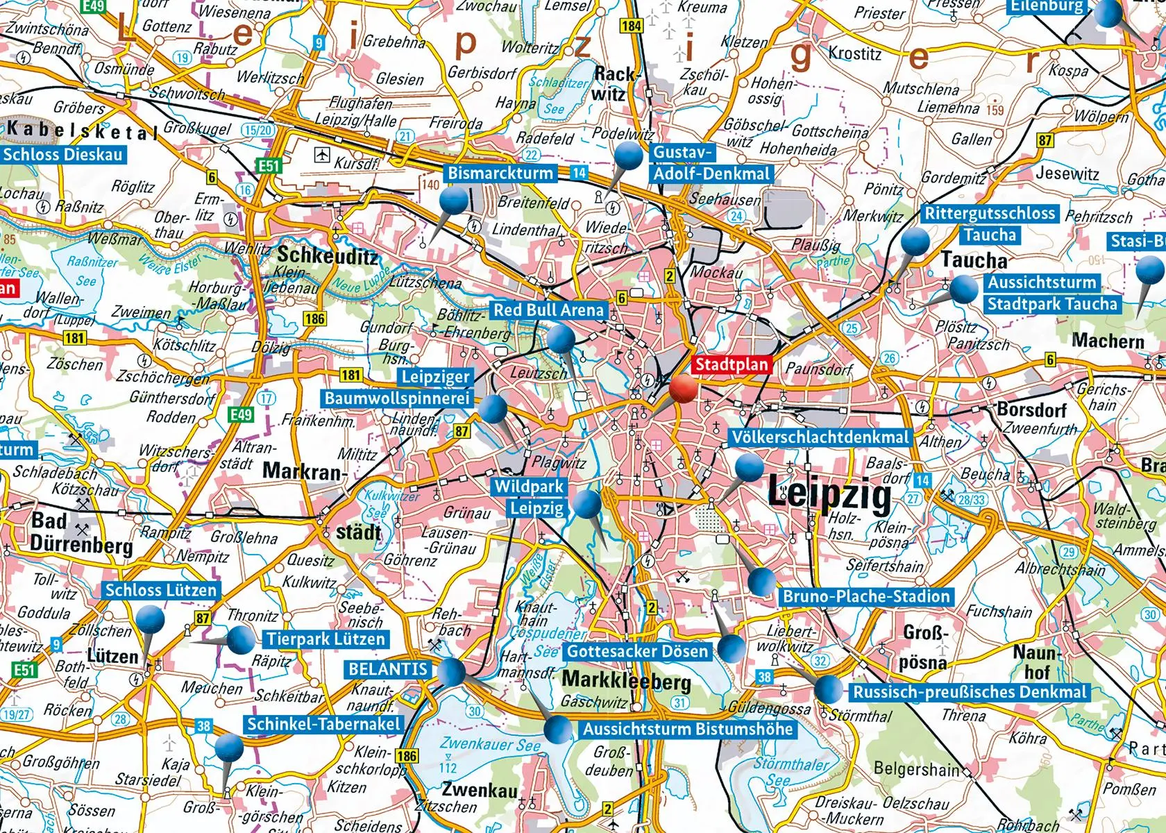 Bild: 9783864821585 | Metropolregion Mitteldeutschland | Geodäsie | (Land-)Karte | Deutsch