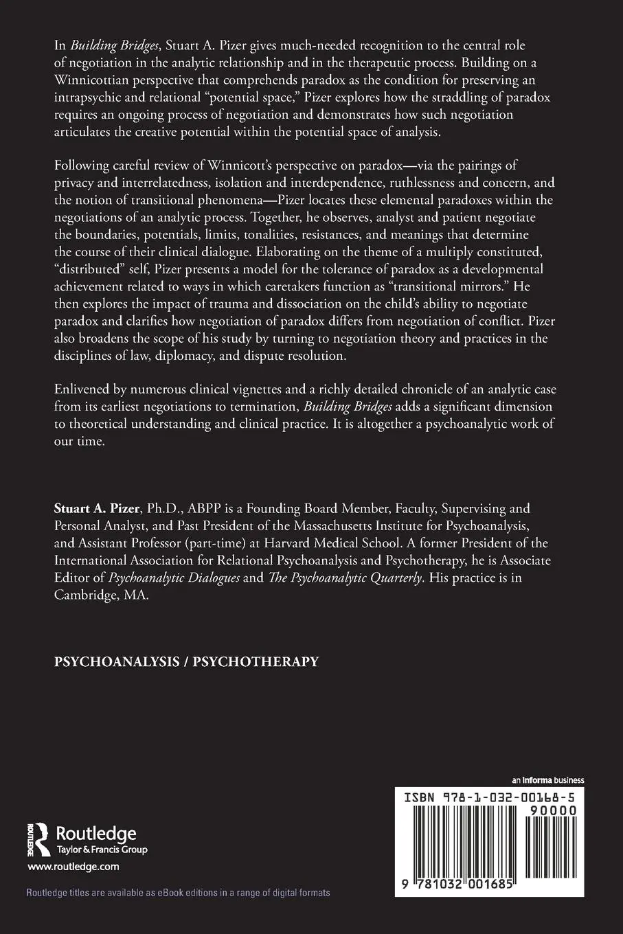 Rückseite: 9781032001685 | Building Bridges | The Negotiation of Paradox in Psychoanalysis | Buch