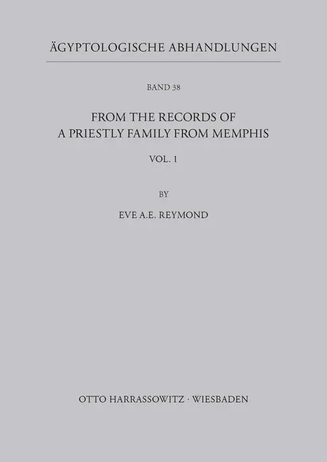 Cover: 9783447021685 | From the records of a priestly Family from Memphis | Eve A Reymond