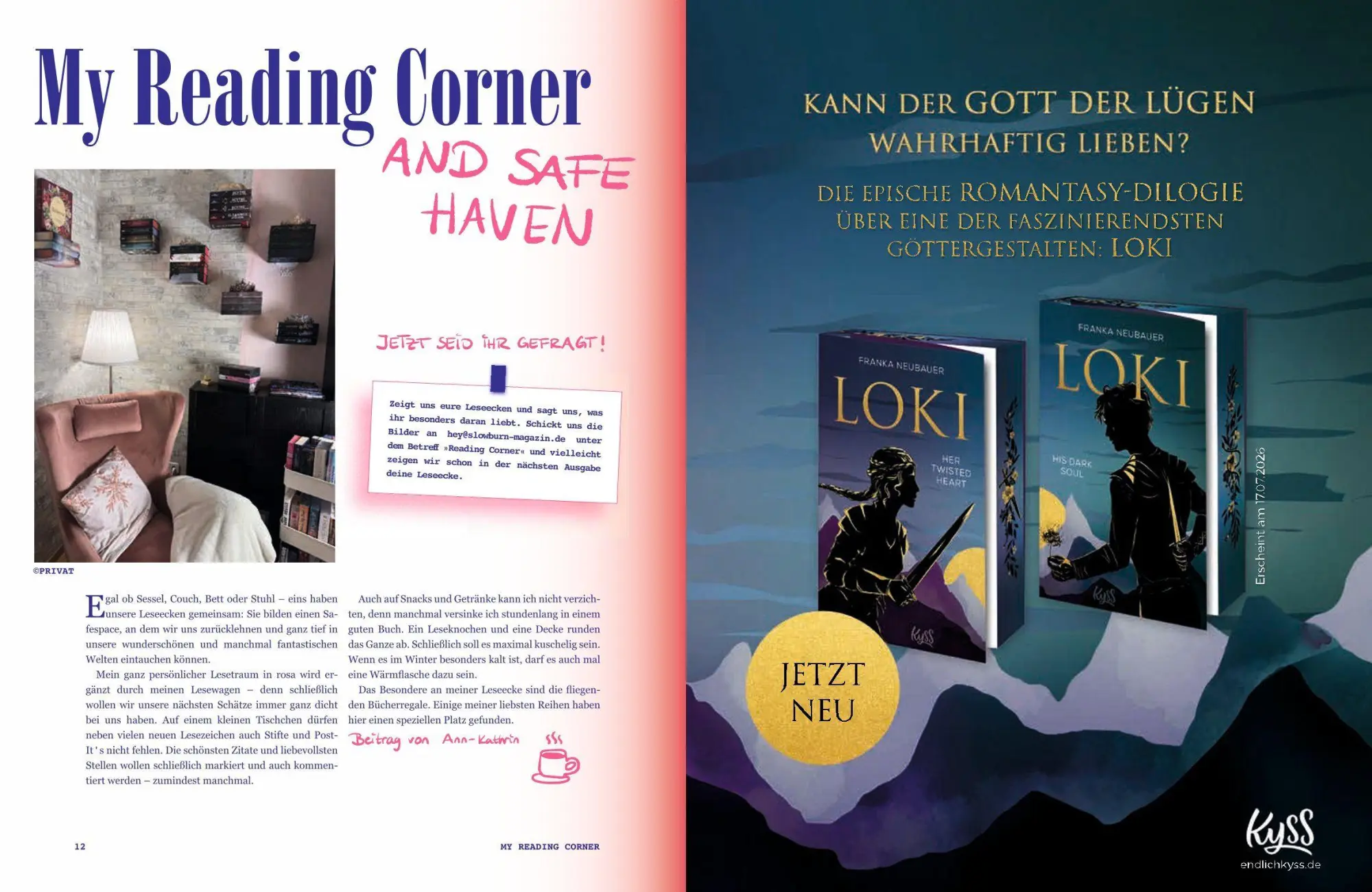Bild: 9783690191685 | SlowBurn | Das New-Adult-Literaturmagazin 01/2026 | Tabea Grunert