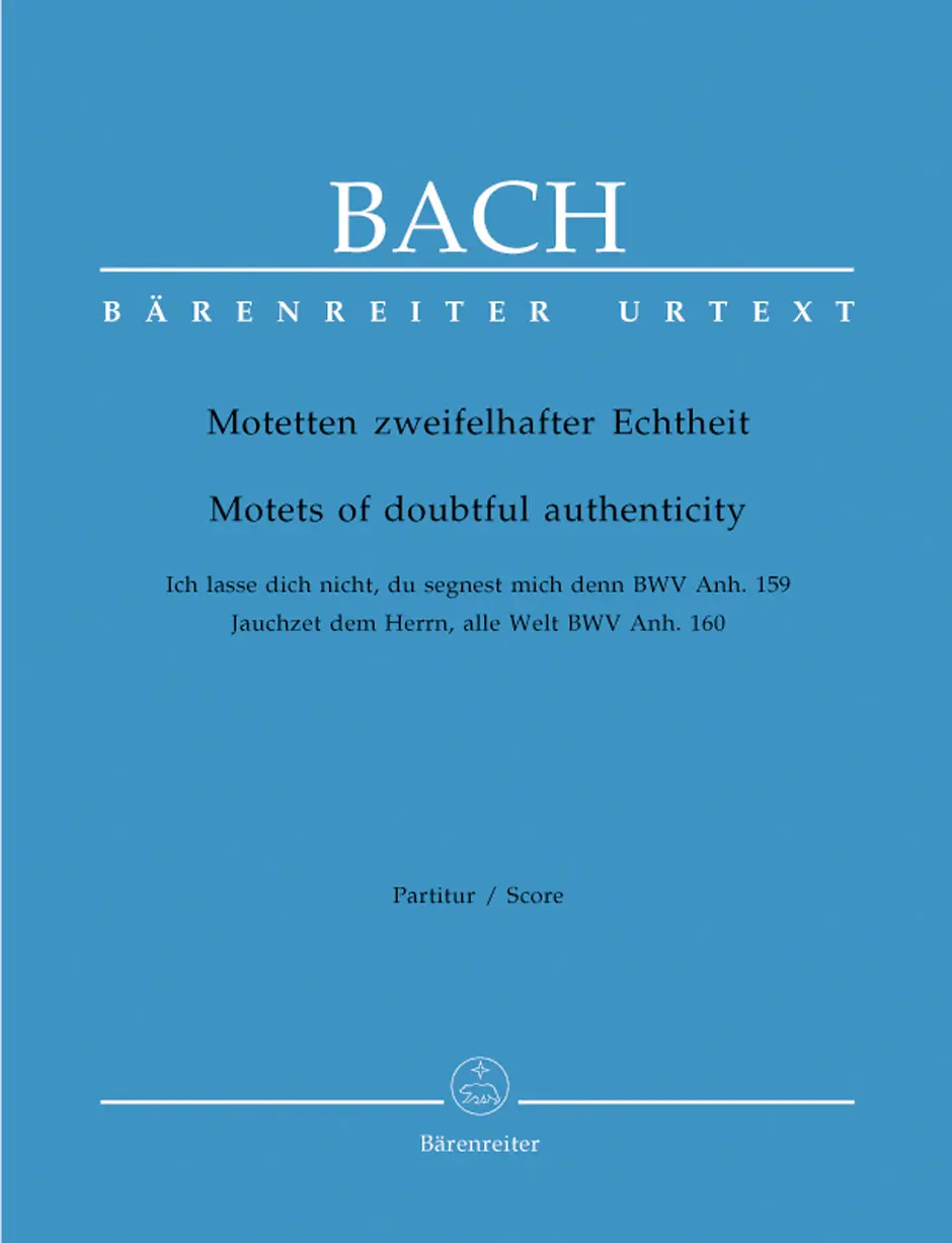 Cover: 9790006521685 | Motetten zweifelhafter Echtheit BWV Anh. 159,160 | Bärenreiter Urtext