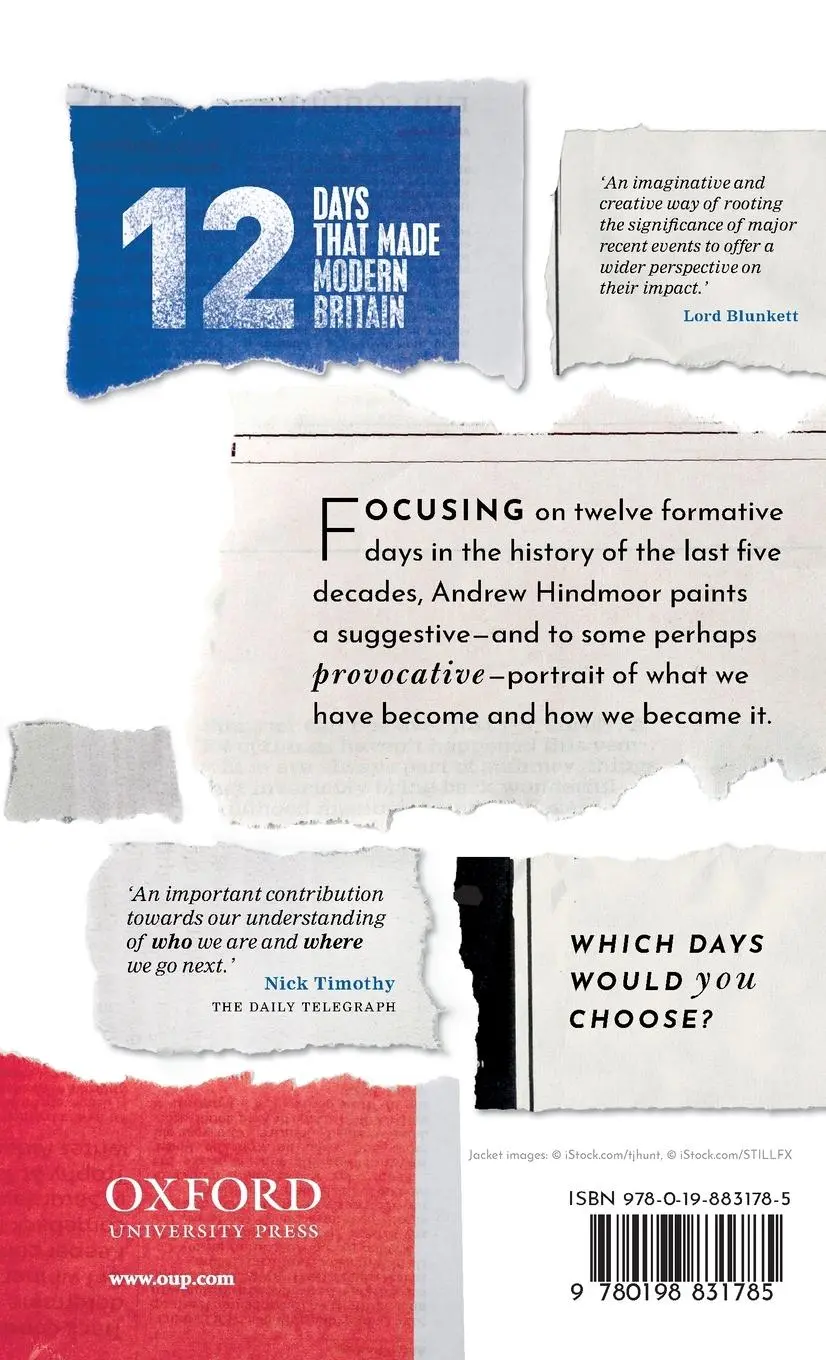 Rückseite: 9780198831785 | Twelve Days That Made Modern Britain | Andrew Hindmoor | Buch | 2019