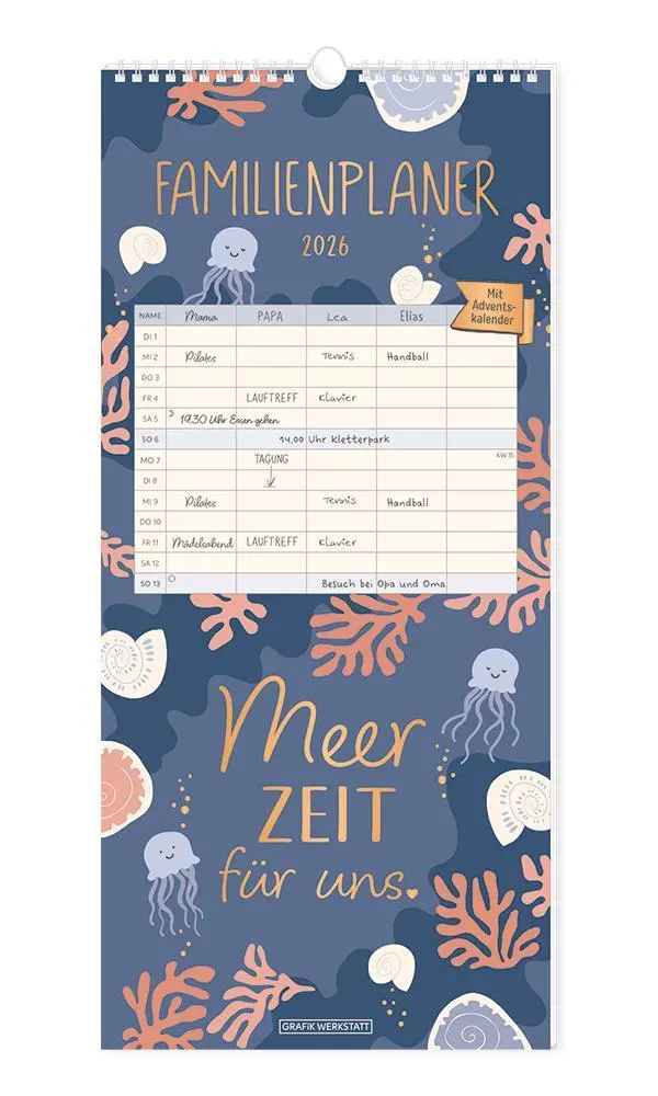 Cover: 9783986361785 | Familienplaner 2026 Meer Zeit für uns | Familienplaner | Original