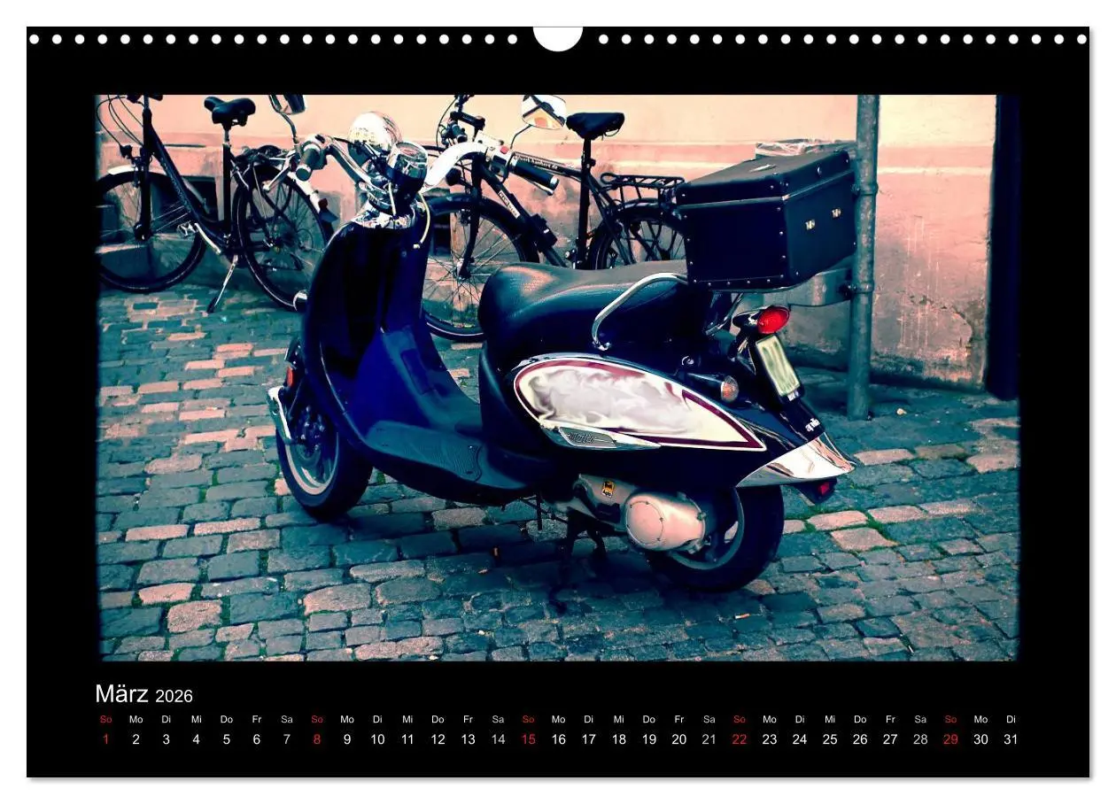 Bild: 9783516231885 | Motorroller (Wandkalender 2026 DIN A3 quer), CALVENDO Monatskalender