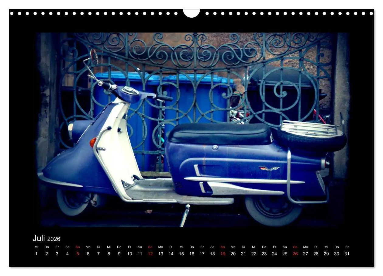 Bild: 9783516231885 | Motorroller (Wandkalender 2026 DIN A3 quer), CALVENDO Monatskalender
