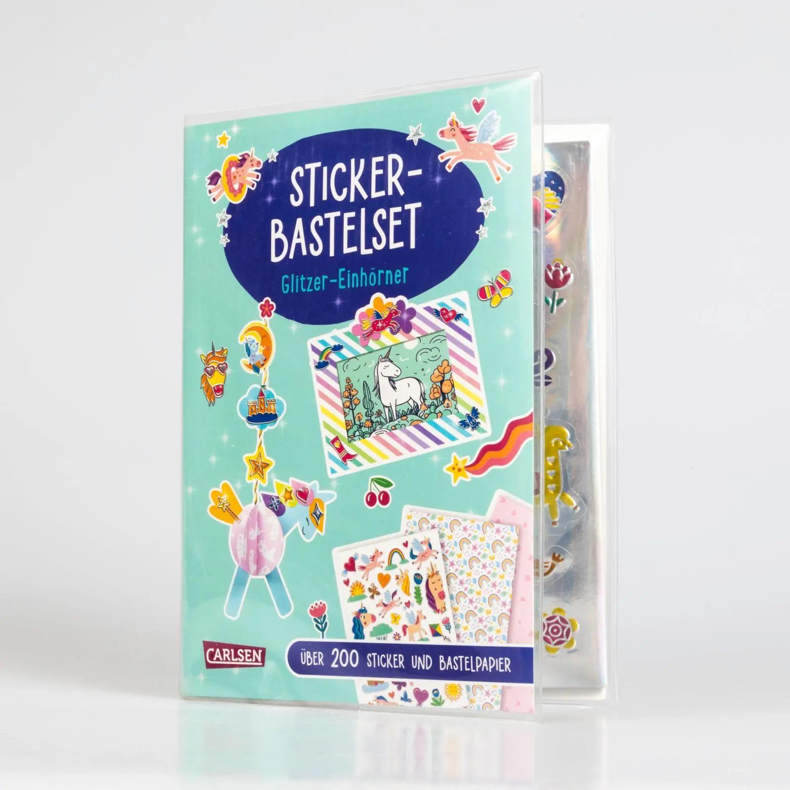 Bild: 9783551191885 | Bastelset für Kinder: Sticker-Bastelset: Glitzer-Einhörner | Poitier