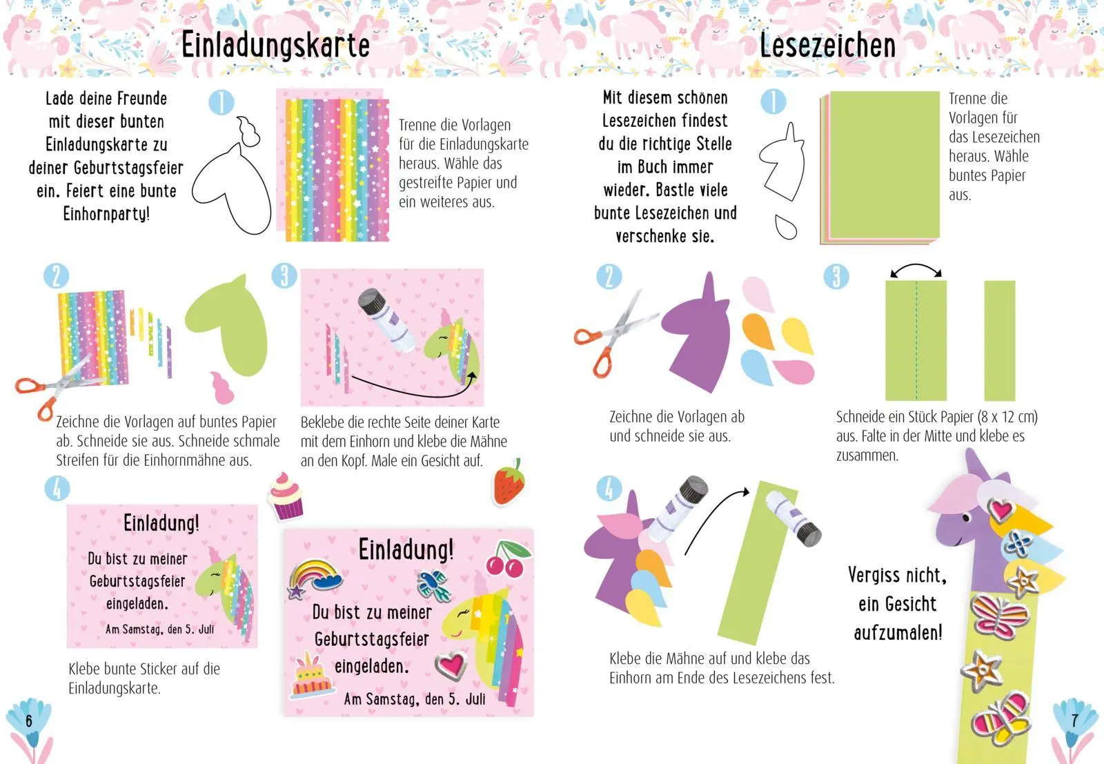 Bild: 9783551191885 | Bastelset für Kinder: Sticker-Bastelset: Glitzer-Einhörner | Poitier