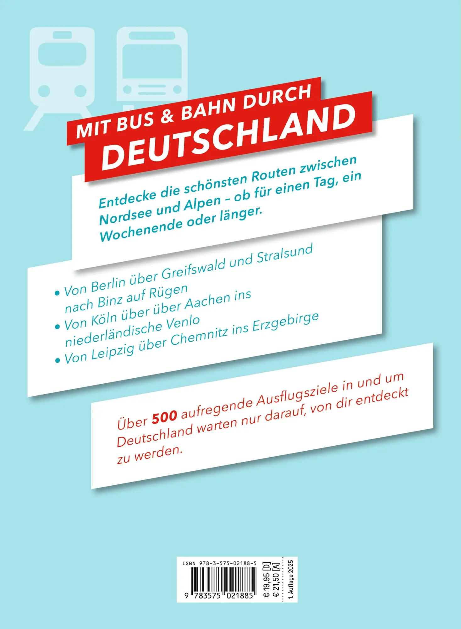 Rückseite: 9783575021885 | MARCO POLO Unterwegs mit dem Deutschlandticket | Taschenbuch | 240 S.