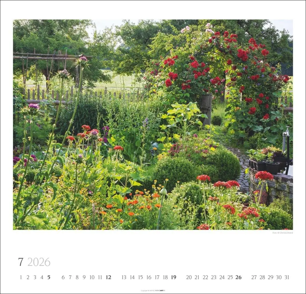 Bild: 9783839901885 | Bauerngärten Kalender 2026 | Christa Brand | Kalender | Spiralbindung