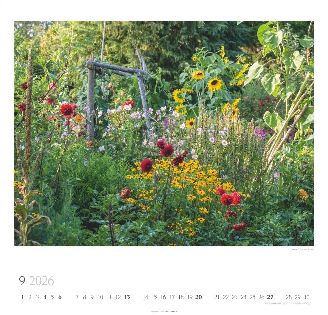 Bild: 9783839901885 | Bauerngärten Kalender 2026 | Christa Brand | Kalender | Spiralbindung
