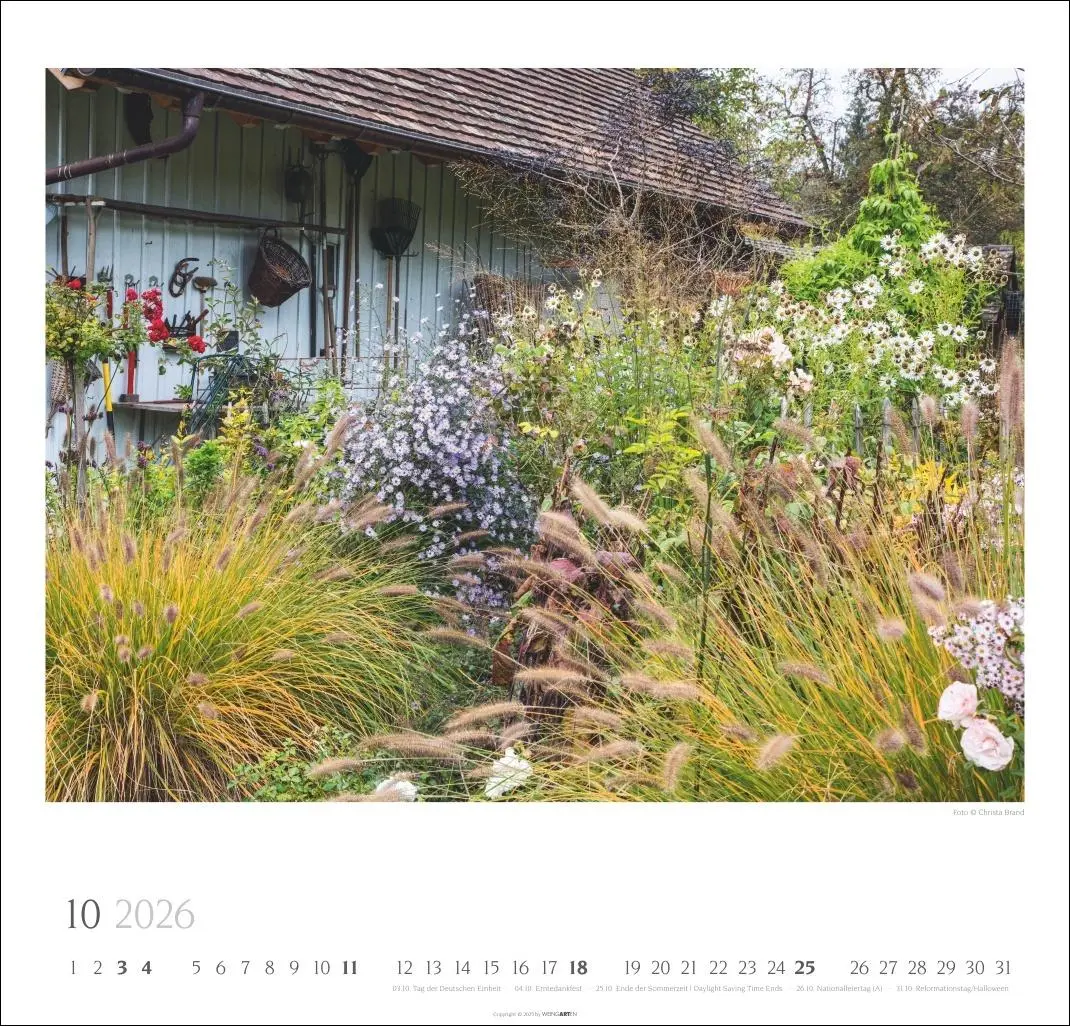 Bild: 9783839901885 | Bauerngärten Kalender 2026 | Christa Brand | Kalender | Spiralbindung