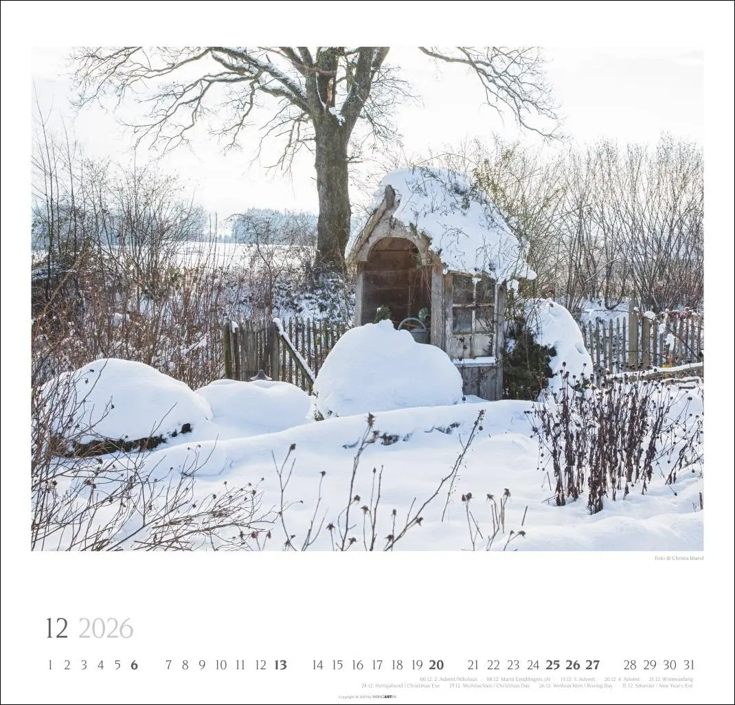 Bild: 9783839901885 | Bauerngärten Kalender 2026 | Christa Brand | Kalender | Spiralbindung