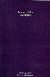 Cover: 9783854201885 | Nachschrift | Hrsg. u. Nachw. v. Friedrich Achleitner | Heimrad Bäcker