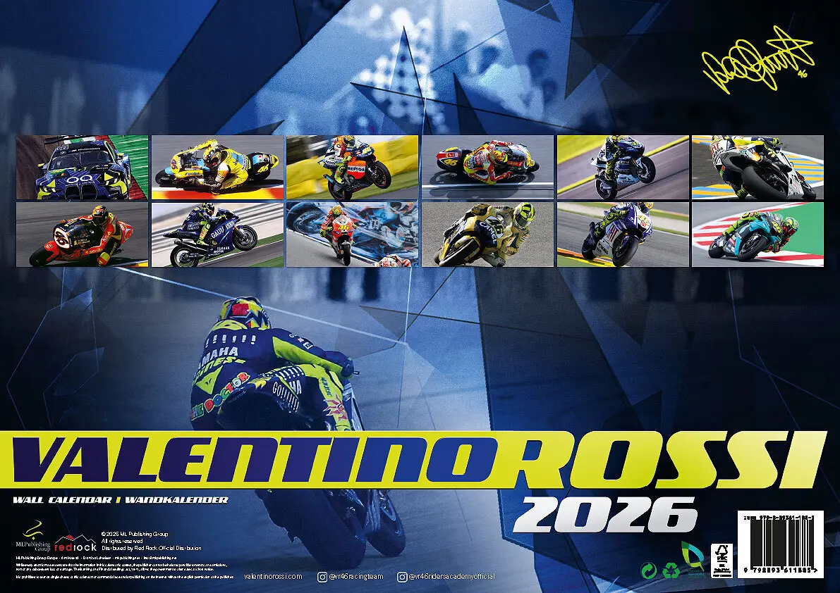 Bild: 9798893611885 | Valentino Rossi Kalender 2026 | Der MotoGP Star | Kalender | 14 S.