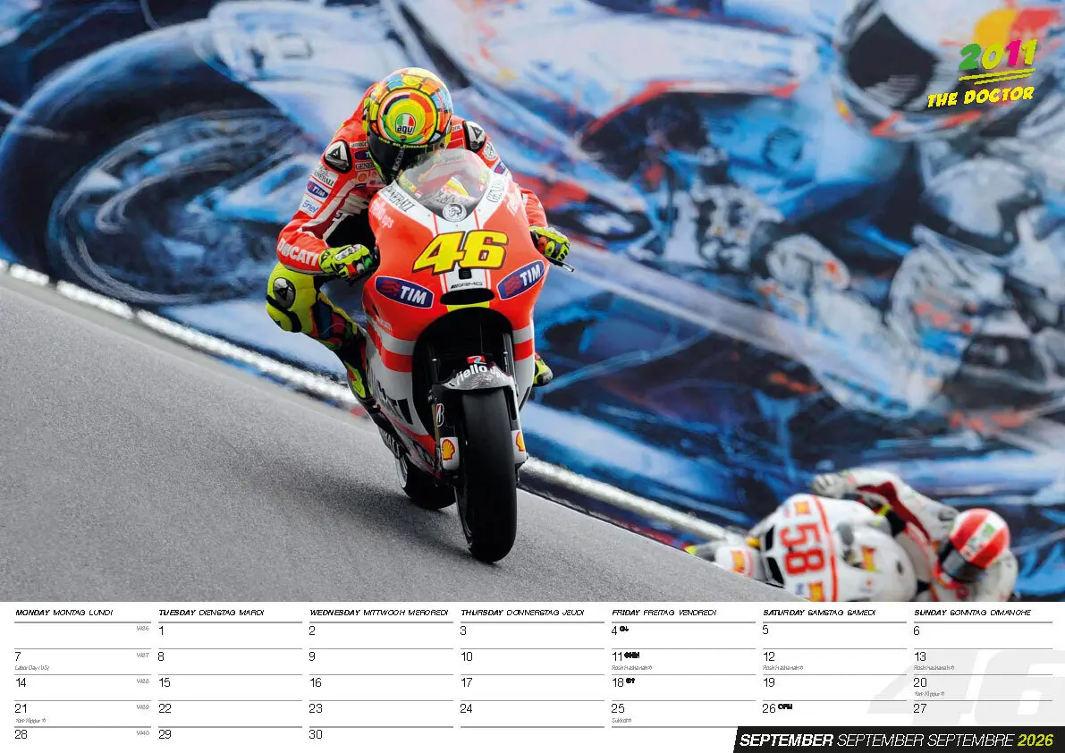 Bild: 9798893611885 | Valentino Rossi Kalender 2026 | Der MotoGP Star | Kalender | 14 S.