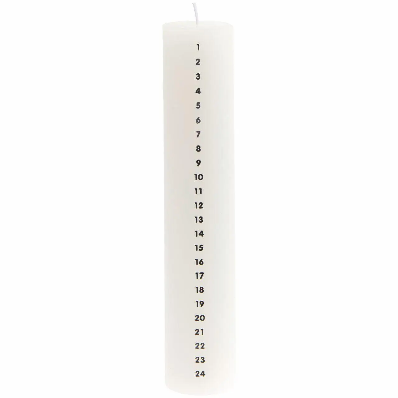 Adventskalender Kerze 1-24, Weiß