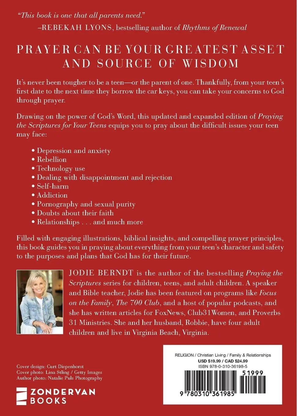 Rückseite: 9780310361985 | Praying the Scriptures for Your Teens | Jodie Berndt | Taschenbuch