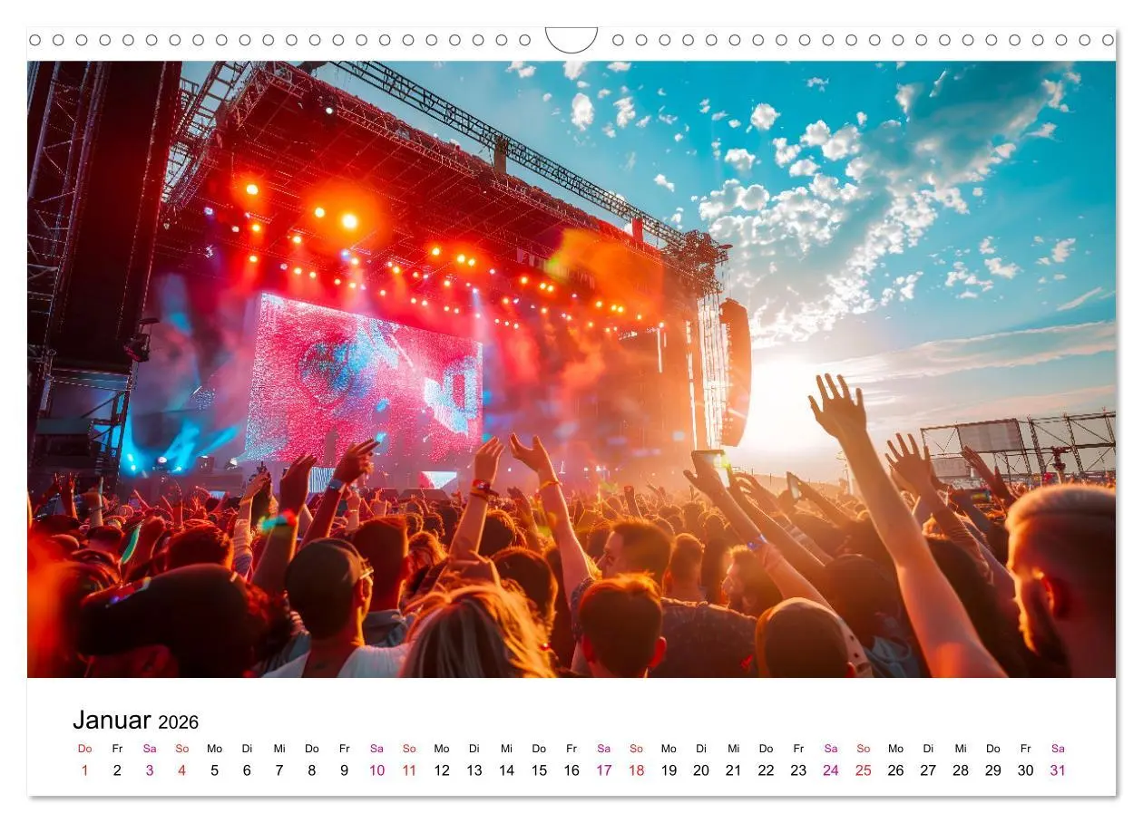 Bild: 9783457371985 | Festival Time (Wandkalender 2026 DIN A3 quer), CALVENDO Monatskalender