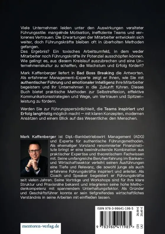 Rückseite: 9783986411985 | Bad Boss Breaking | Mit Mut zur authentischen Führunggspitze | Buch