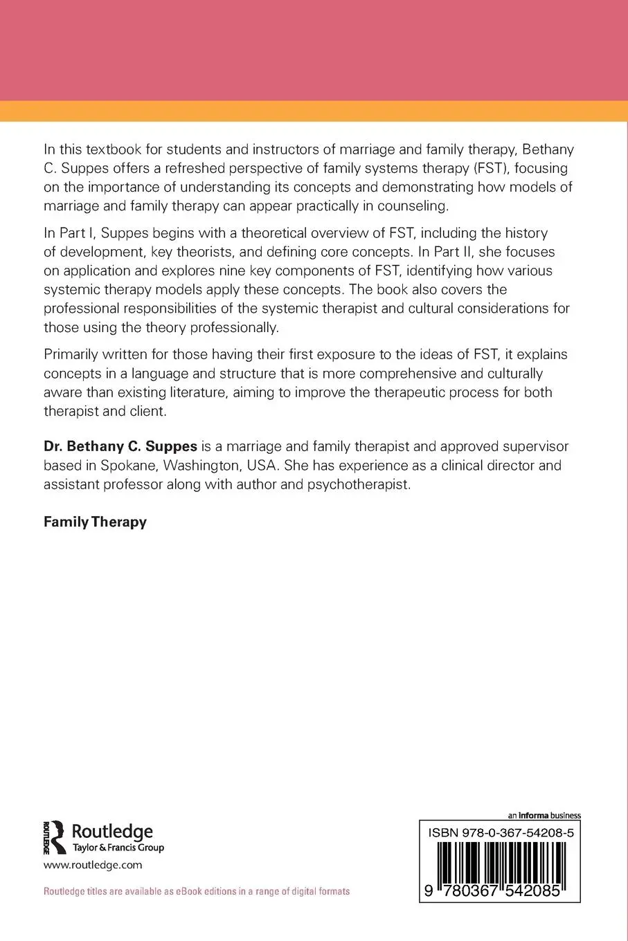 Rückseite: 9780367542085 | Family Systems Theory Simplified | Bethany C. Suppes | Taschenbuch