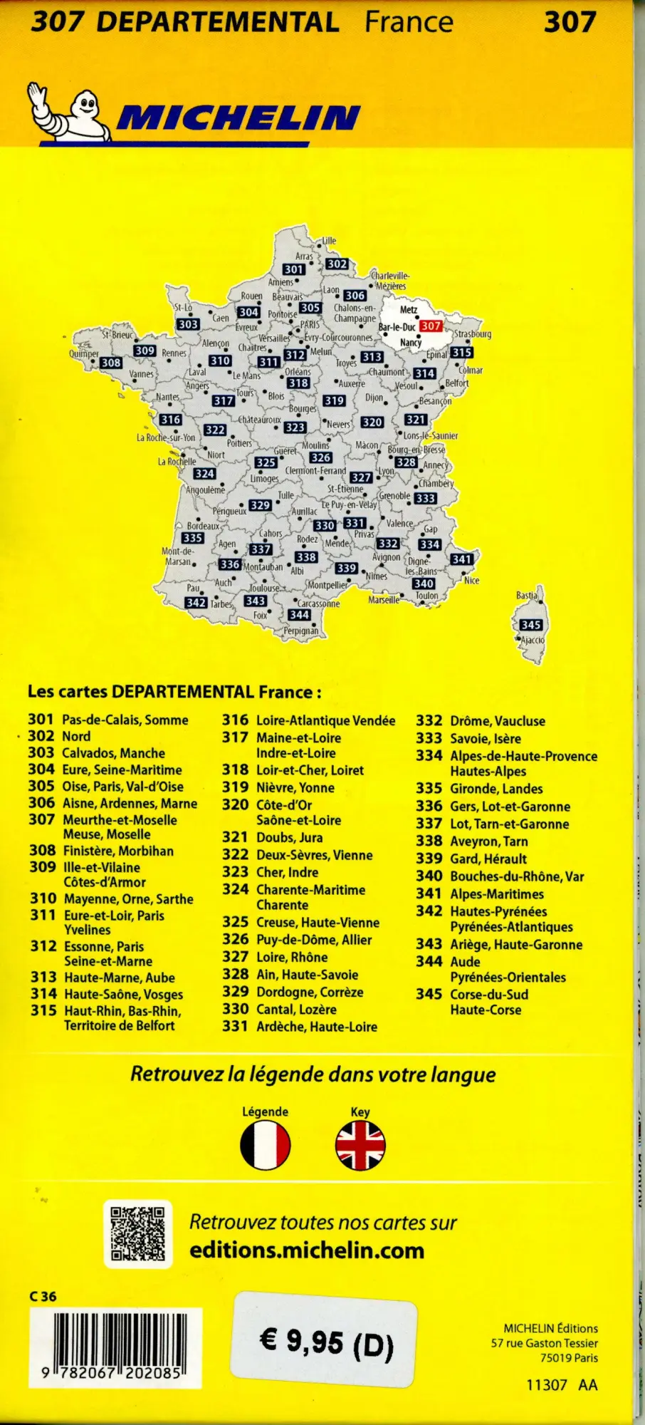 Bild: 9782067202085 | Michelin Meurthe-Mos. Meuse (Lothringen) | Map | (Land-)Karte | 1 S.