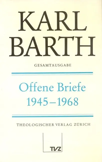 Cover: 9783290162085 | Offene Briefe 1945-1968 | Hrsg. v. Diether Koch | Karl Barth (u. a.)
