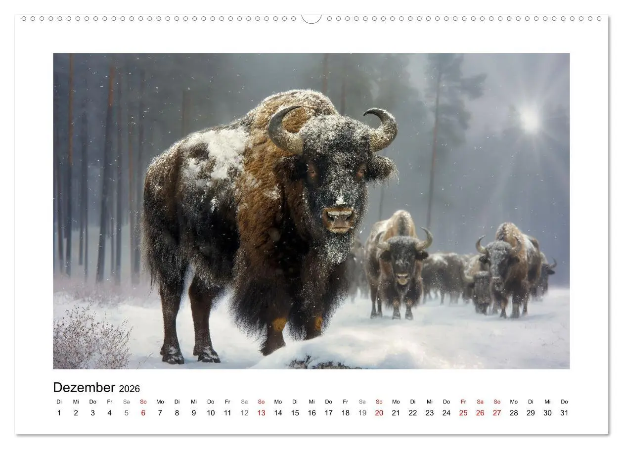 Bild: 9783457262085 | Wilde Rinder (hochwertiger Premium Wandkalender 2026 DIN A2 quer),...