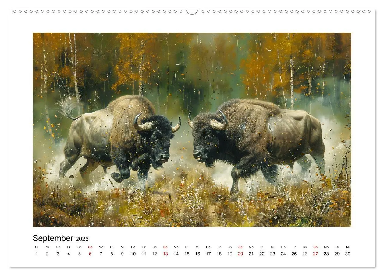 Bild: 9783457262085 | Wilde Rinder (hochwertiger Premium Wandkalender 2026 DIN A2 quer),...