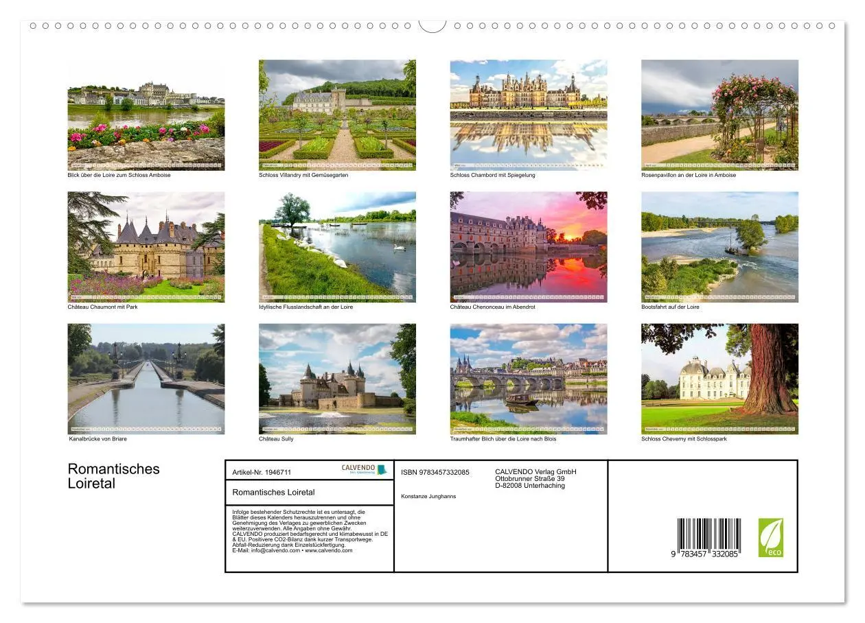 Bild: 9783457332085 | Romantisches Loiretal (hochwertiger Premium Wandkalender 2026 DIN...