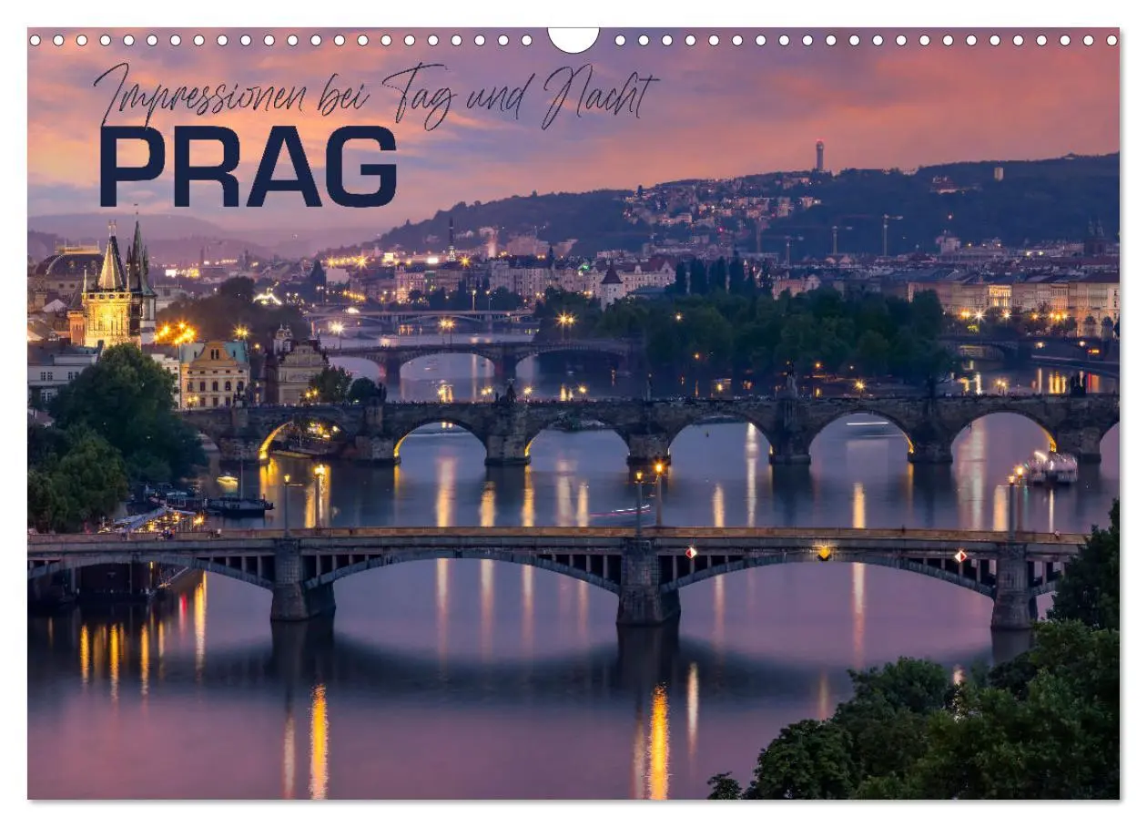 Cover: 9783457572085 | PRAG Impressionen bei Tag und Nacht (Wandkalender 2026 DIN A3...