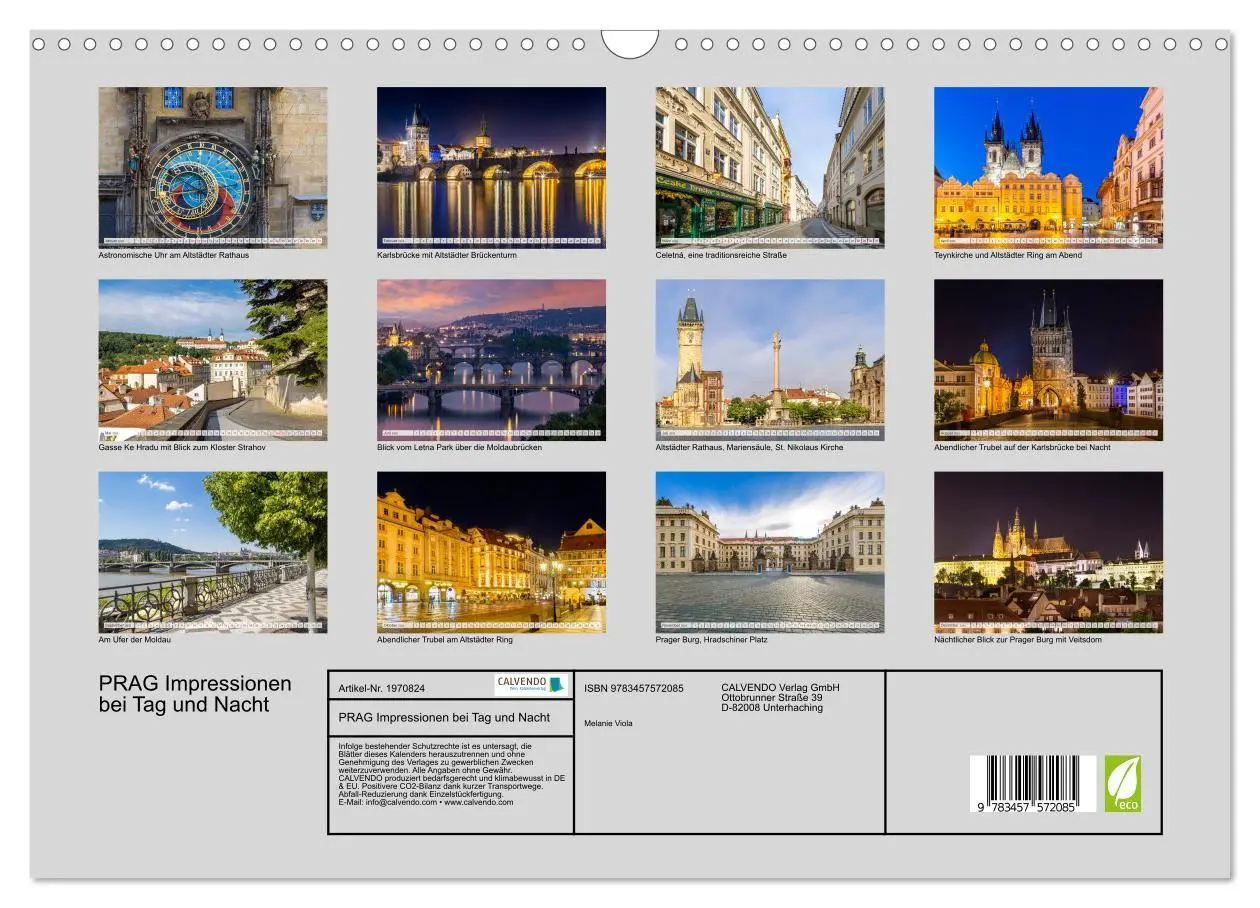 Bild: 9783457572085 | PRAG Impressionen bei Tag und Nacht (Wandkalender 2026 DIN A3...