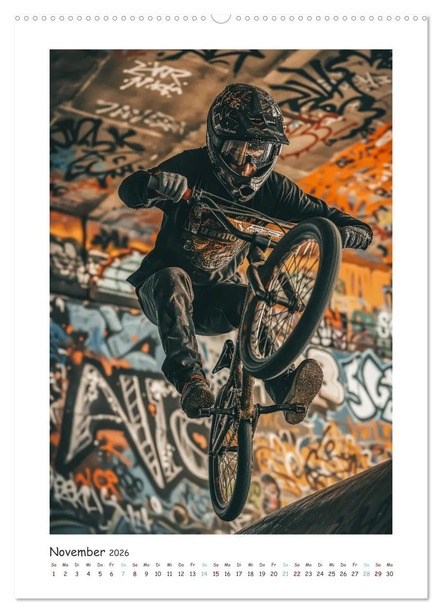 Bild: 9783516282085 | BMX Action (Wandkalender 2026 DIN A2 hoch), CALVENDO Monatskalender