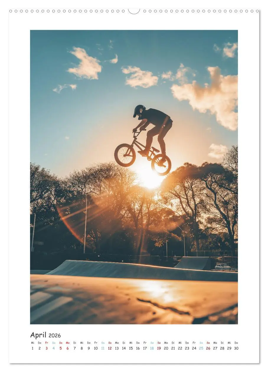 Bild: 9783516282085 | BMX Action (Wandkalender 2026 DIN A2 hoch), CALVENDO Monatskalender