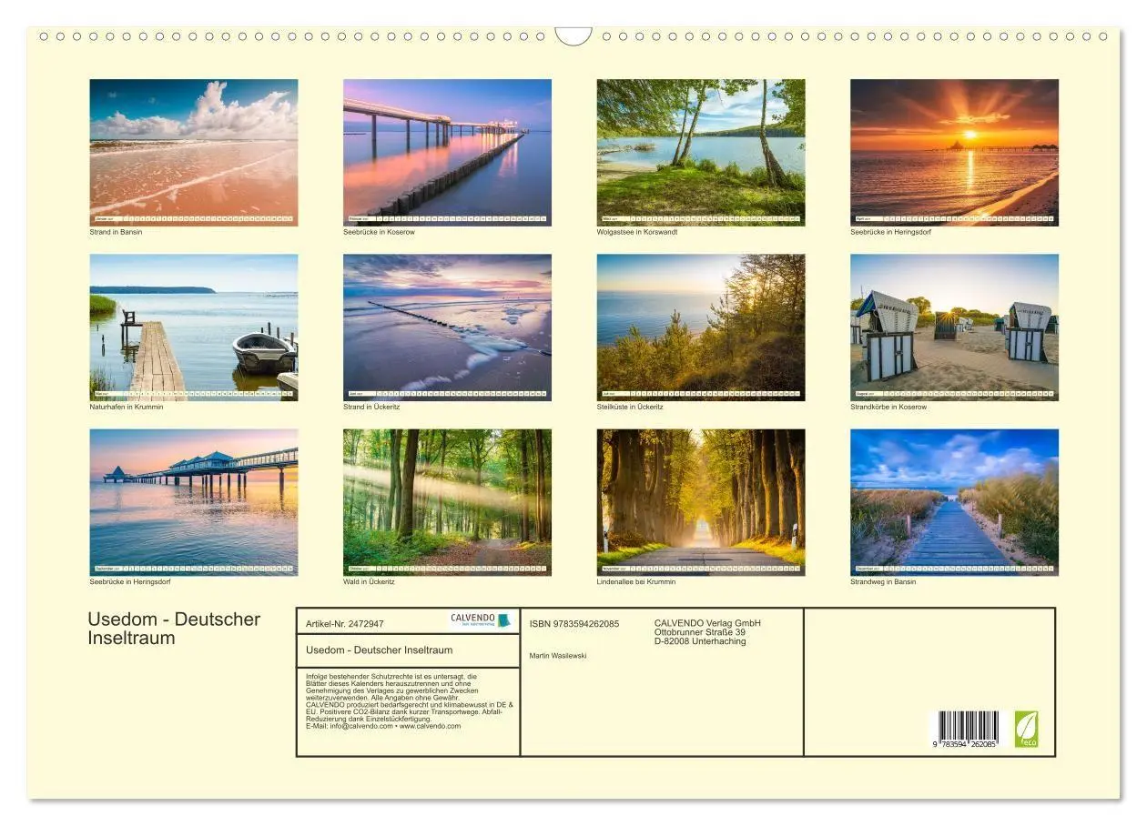 Bild: 9783594262085 | Usedom - Deutscher Inseltraum (Wandkalender 2027 DIN A2 quer),...