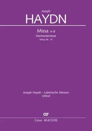 Cover: 9790007092085 | Harmoniemesse in B (Klavierauszug) | Hob. XXII:14 | Joseph Haydn