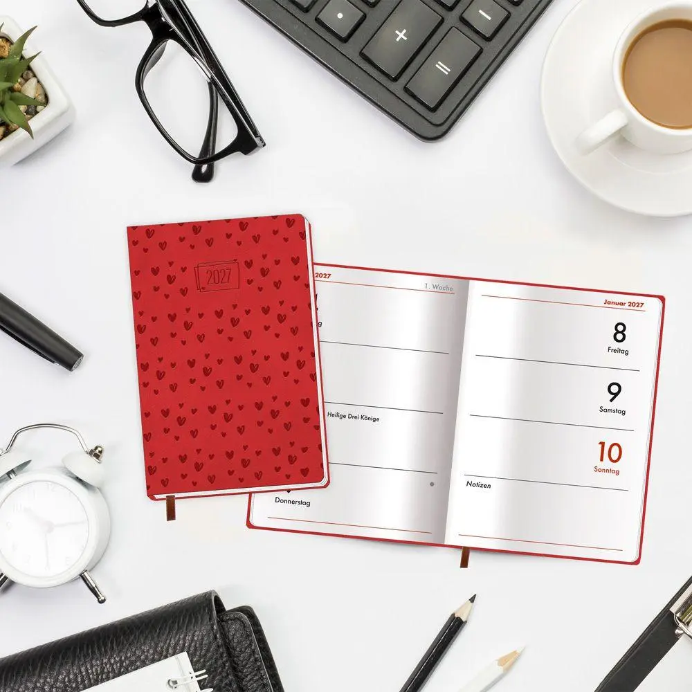 Bild: 4251901512185 | TRÖTSCH - Taschenkalender A7 Soft Touch Herzchen 2027 | KG | Kalender
