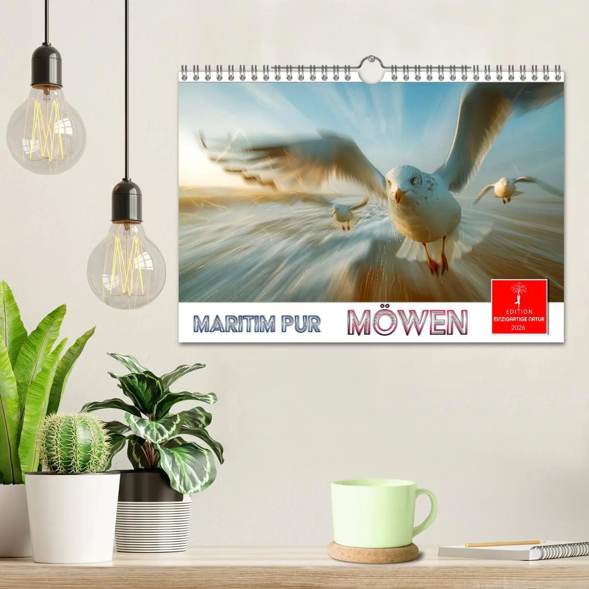 Bild: 9783457322185 | Maritim pur - Möwen (Wandkalender 2026 DIN A4 quer), CALVENDO...