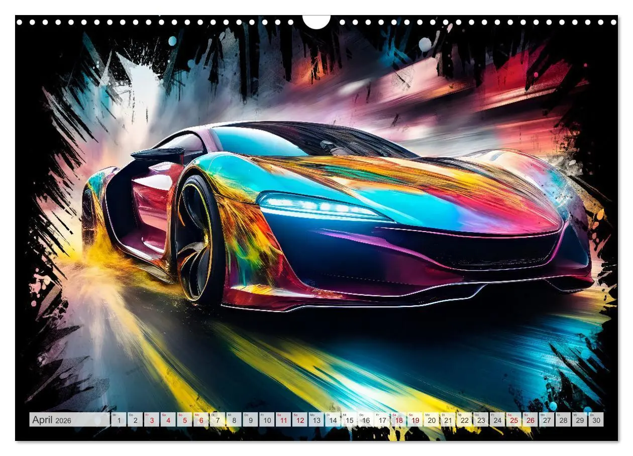Bild: 9783457492185 | Coole KI-generierte SPORTWAGEN (Wandkalender 2026 DIN A3 quer),...