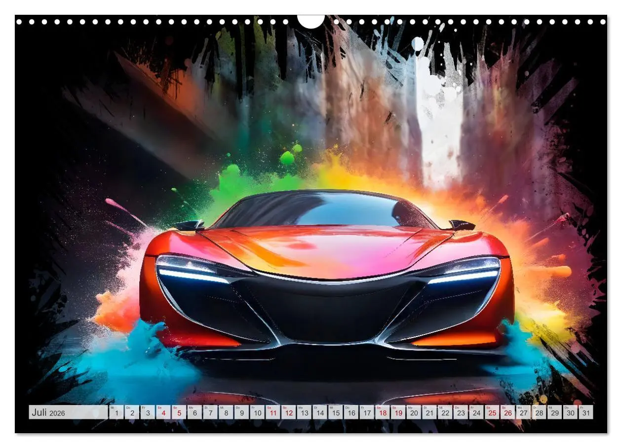 Bild: 9783457492185 | Coole KI-generierte SPORTWAGEN (Wandkalender 2026 DIN A3 quer),...