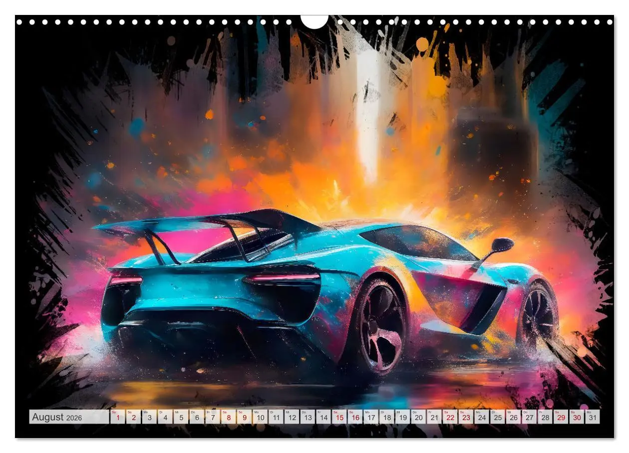 Bild: 9783457492185 | Coole KI-generierte SPORTWAGEN (Wandkalender 2026 DIN A3 quer),...