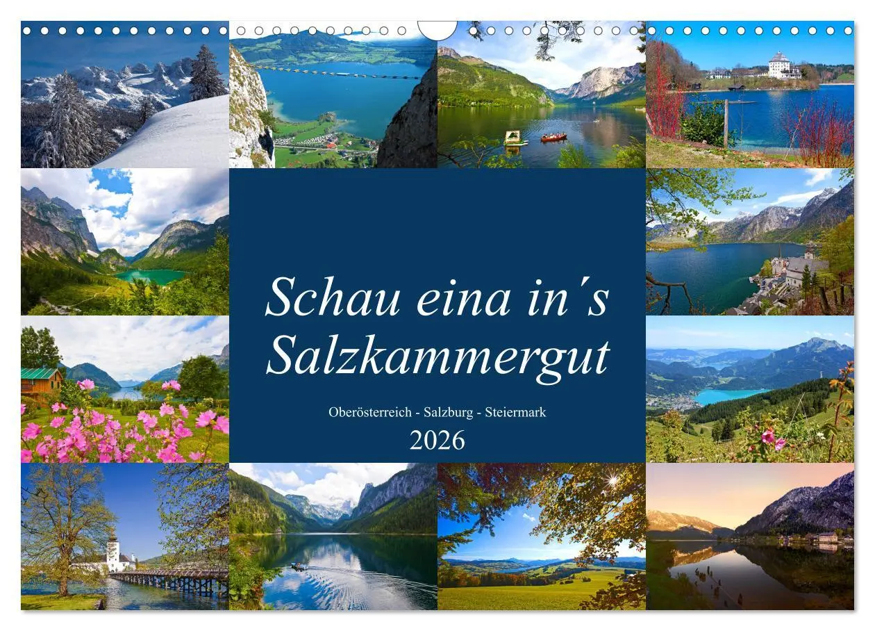 Cover: 9783457872185 | Schau eina in´s Salzkammergut (Wandkalender 2026 DIN A3 quer),...