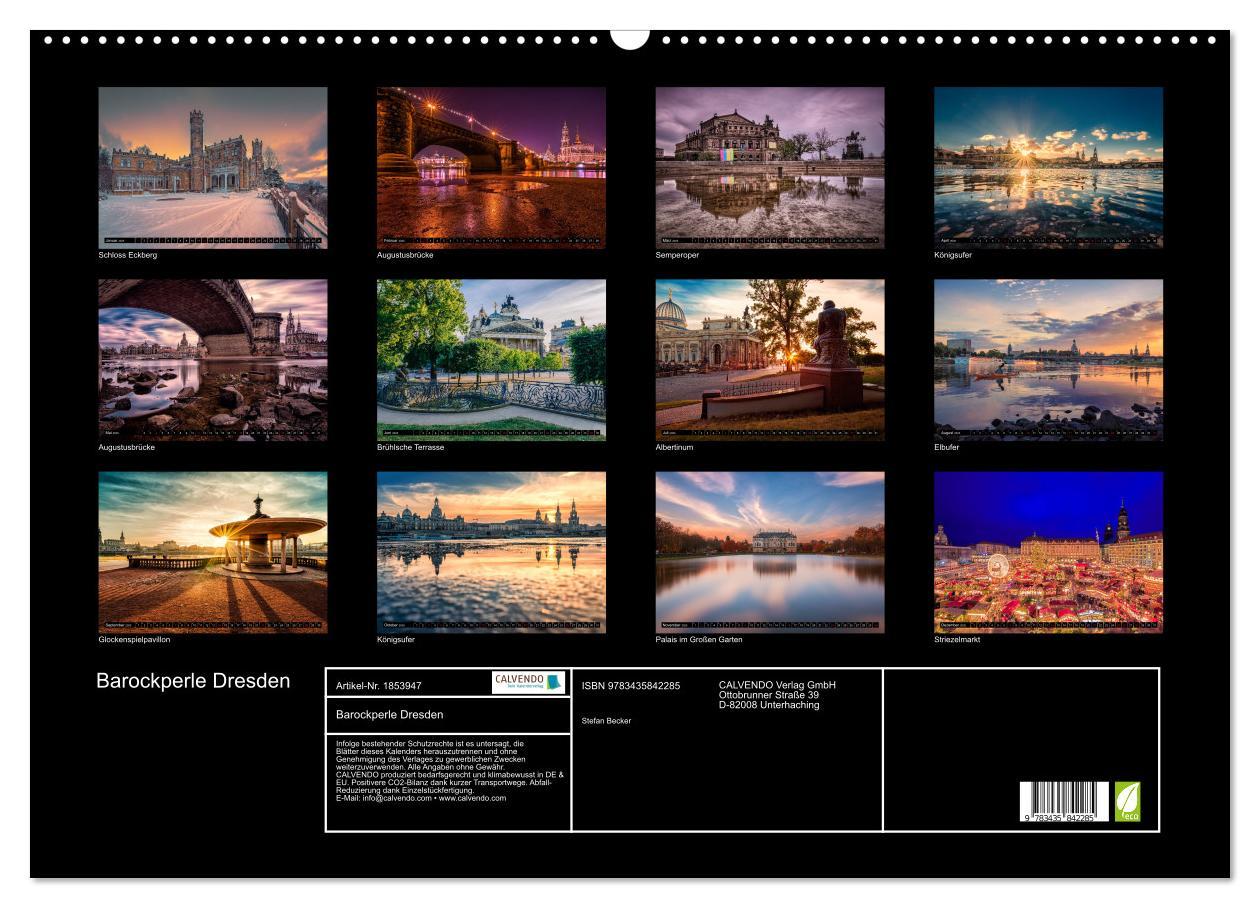 Bild: 9783435842285 | Barockperle Dresden (Wandkalender 2025 DIN A2 quer), CALVENDO...