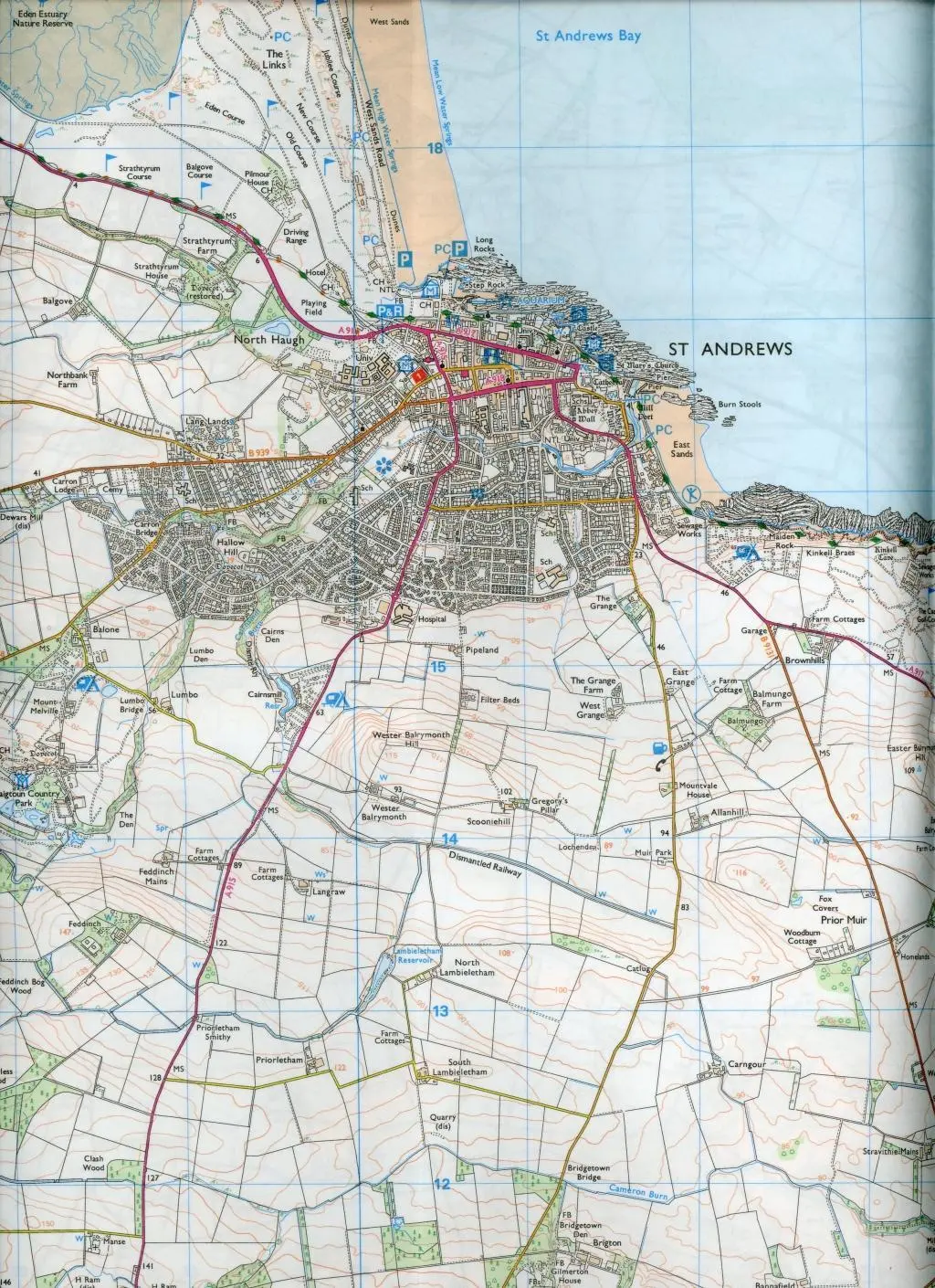 Bild: 9780319472385 | St Andrews and East Fife | Ordnance Survey | (Land-)Karte | Englisch