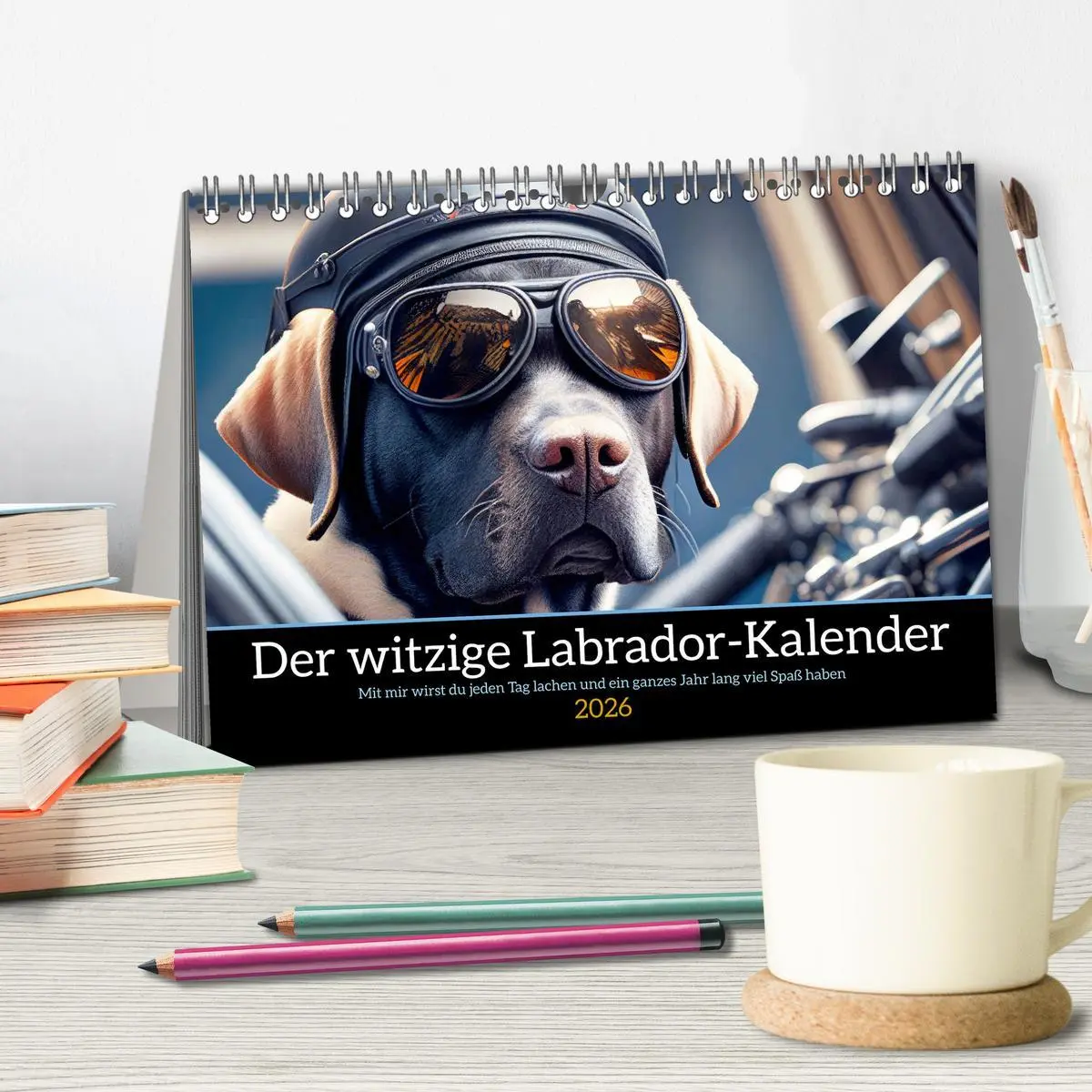 Bild: 9783457542385 | Der witzige Labrador-Kalender (Tischkalender 2026 DIN A5 quer),...