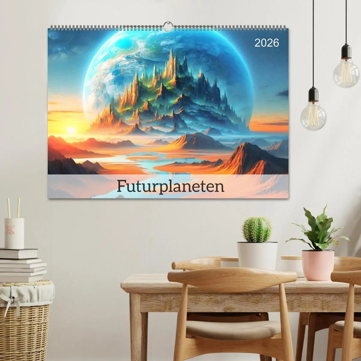 Bild: 9783457392485 | Futurplaneten (Wandkalender 2026 DIN A2 quer), CALVENDO Monatskalender