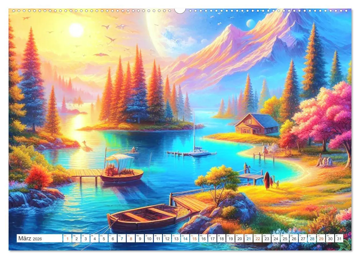 Bild: 9783457392485 | Futurplaneten (Wandkalender 2026 DIN A2 quer), CALVENDO Monatskalender