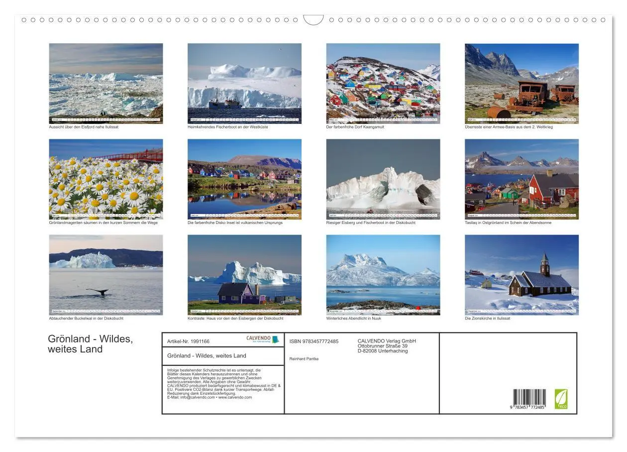 Bild: 9783457772485 | Grönland - Wildes, weites Land (Wandkalender 2026 DIN A2 quer),...