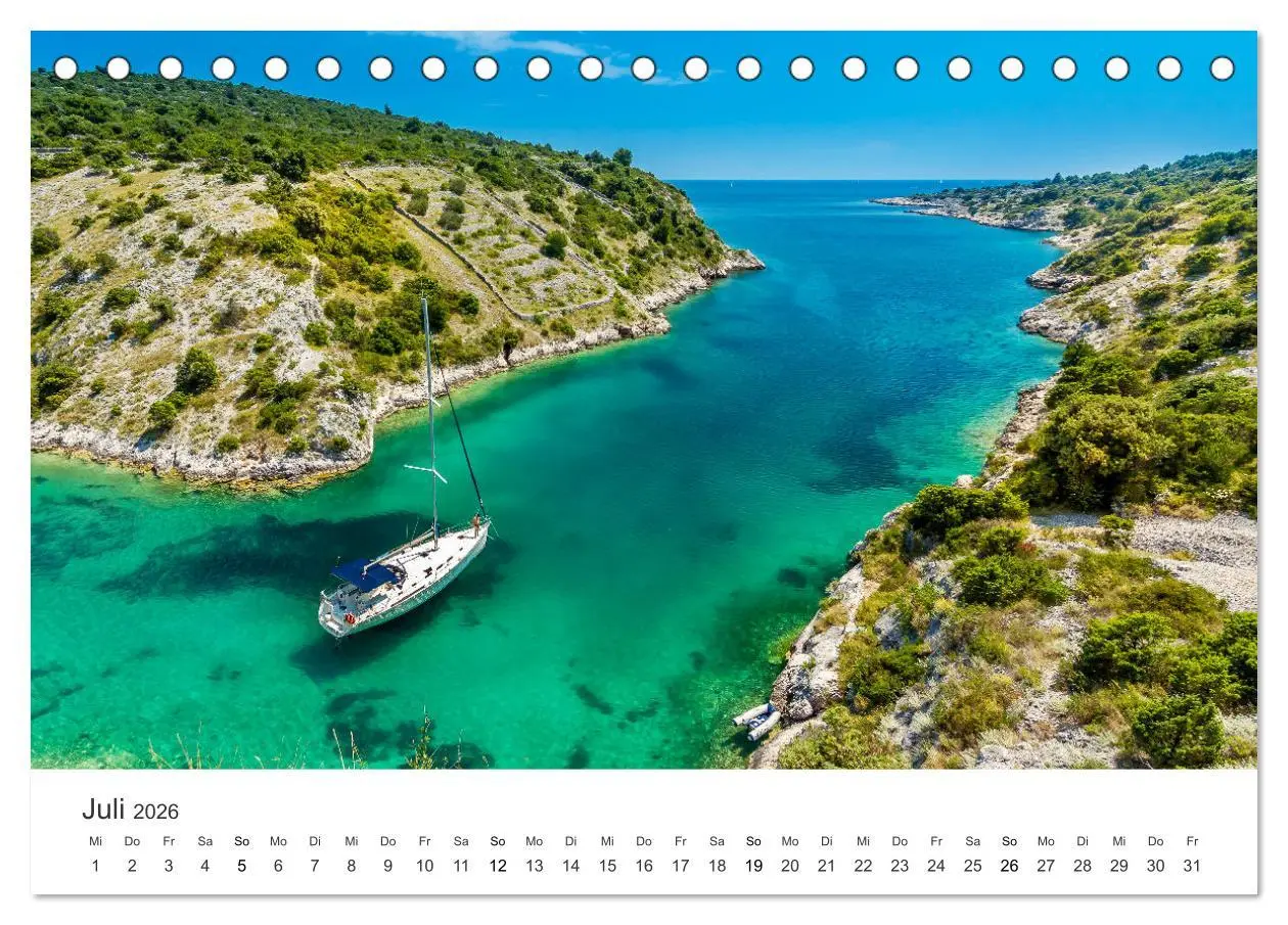 Bild: 9783457912485 | Malerisches Kroatien (Tischkalender 2026 DIN A5 quer), CALVENDO...