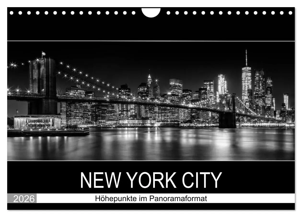 Cover: 9783516172485 | NEW YORK CITY Höhepunkte im Panoramaformat (Wandkalender 2026 DIN...